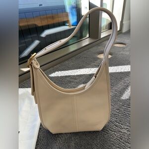 Coach Curve Zip Leather Shoulder Bag in Brass/Chalk - Like New!!!